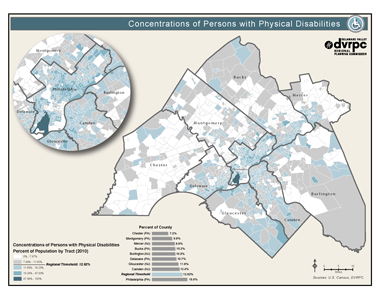 Concentrations of Persons with Physical Disabilities