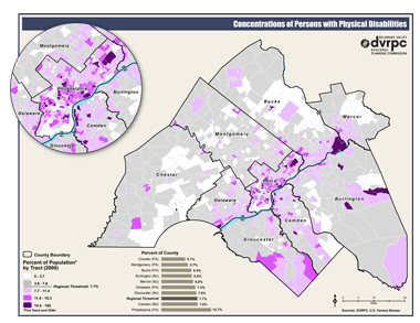 Concentrations of Persons with Physical Disabilities