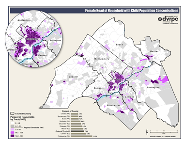 Female Head of Household with Child Population Concentrations