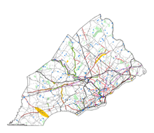 Five County PA Region map