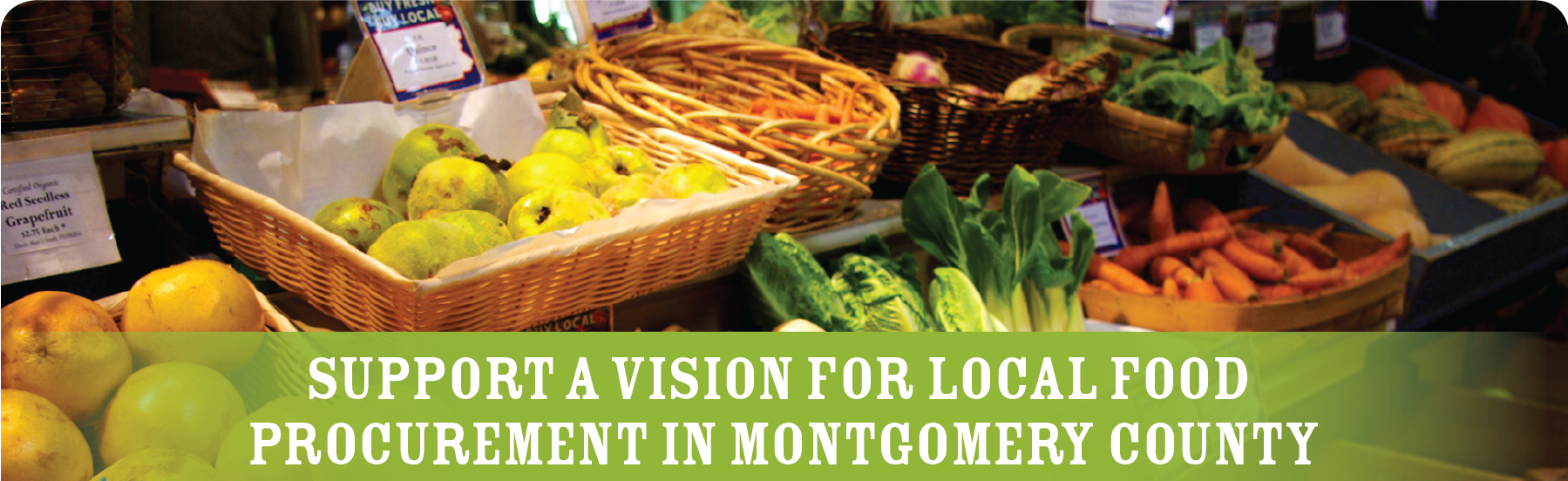 Support a Vision for Local Food Procurement in Montgomery County