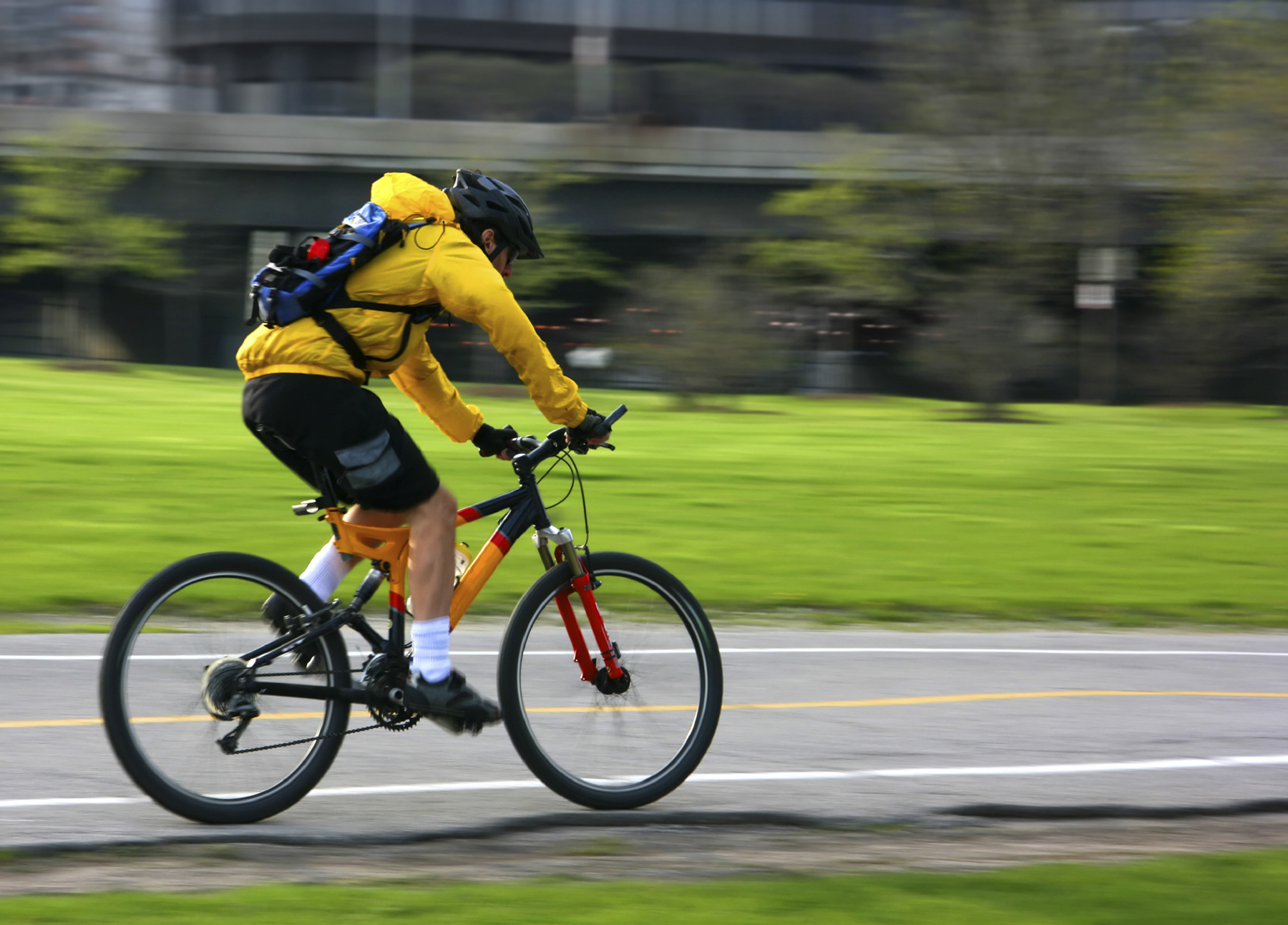 photo of bicyclist