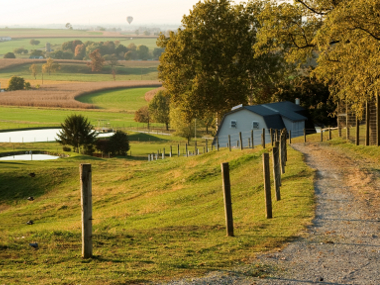 photo of barn and fields