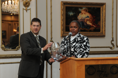 James D. Ritzman, Deputy Secretary for Planning, Pennsylvania Department of Transportation, presenting to the Honorable Clarena Tolson, Commissioner, Philadelphia Streets Department