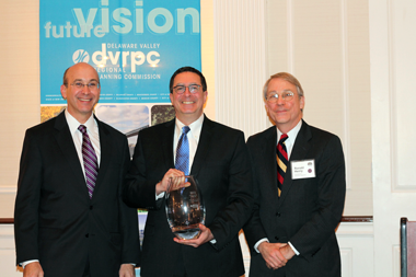 Ronald G. Henry, Pennsylvania Governor's Appointee, presenting to Howard Neukrug, Water Commissioner, City of Philadelphia