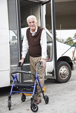 Elderly Man With Walker