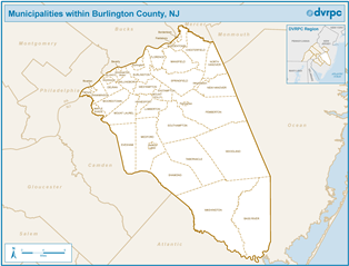 Map Of Burlington County Nj Dvrpc > Products And Services > Gis / Mapping > Map Gallery