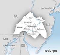 map of the DVRPC region