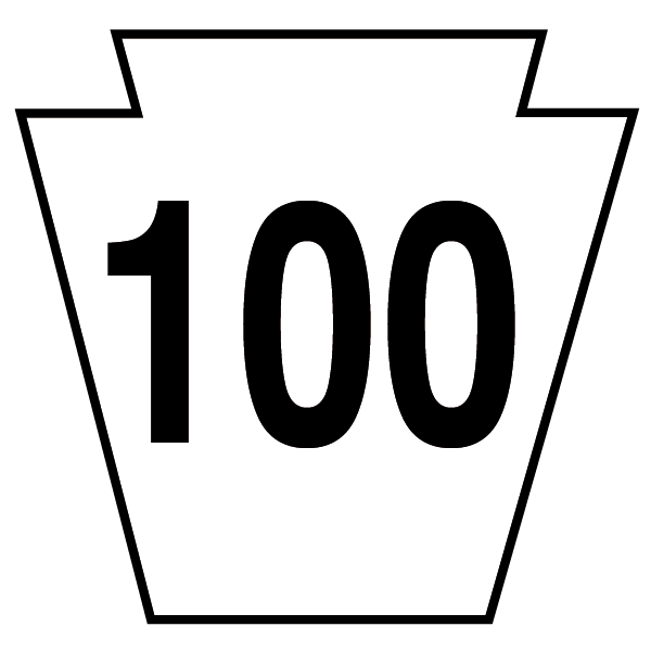 PA 100 Highway Route Shield