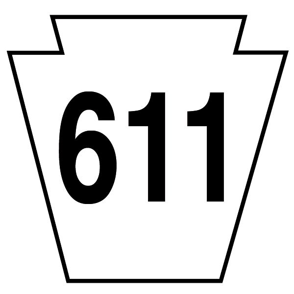 PA 611 Highway Route Shield